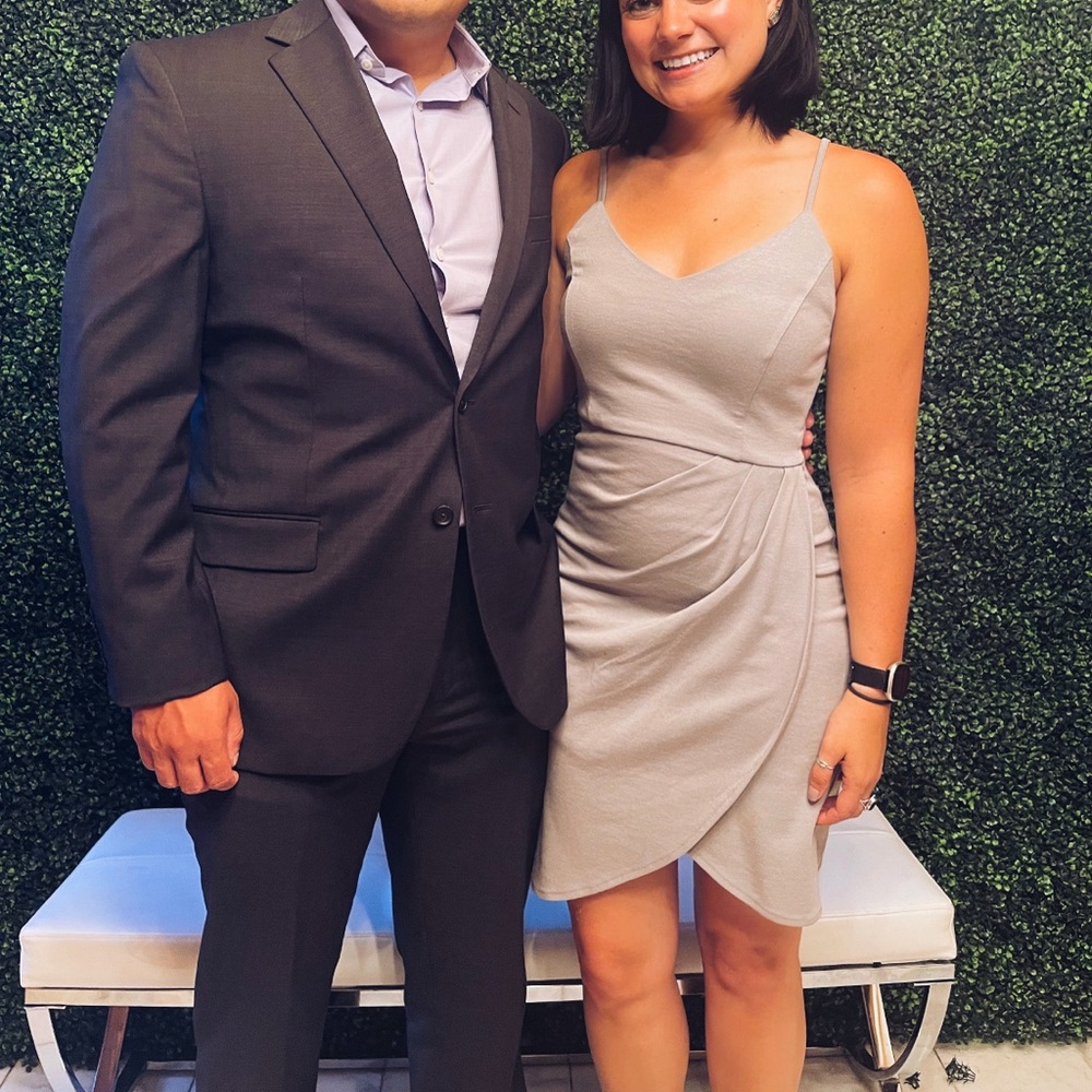 Gray formal dress